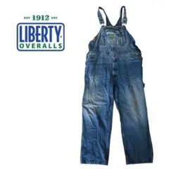 【LIBERTY】ワッペン付き ヴィンテージデニムオーバーオール