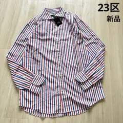 新品タグ付き✨23区　コットンベーシック シャツ　長袖シャツ　48オンワード樫山