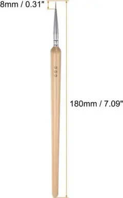 HARFINGTON ディテールペイントブラシ 8mm　木色 2本　000#