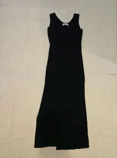 ANELATOKYOノースリーブスリットロングワンピース 黒