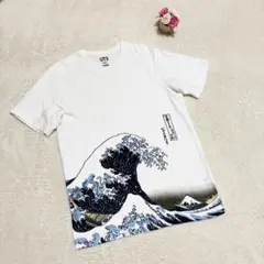 【used】UT×HOKUSAI 富獄三十六景「神奈川沖浪裏」Tシャツ M