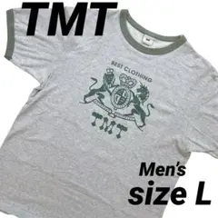 ☆ビンテージ☆ TMT メンズ　Tシャツ　グレー×グリーン　Lサイズ