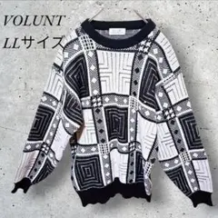 ヴォラント 幾何学模様ニット LLサイズ アクリル ウール