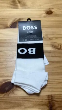 BOSS 2足組ソックス アンクルレングス ストレッチファブリック39-42