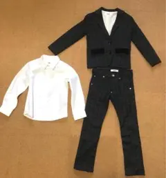 値下げ!110cm キッズ ジェネレーター チェックスリムスーツ 3点セット
