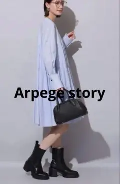 新品タグ定価23100円Arpege story2025年製ティアードワンピース