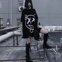 新品　黒　ビッグシルエットストリート ロンT