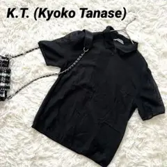 【K.T Kyoko Tanase】 半袖シャツ シアーシャツ ジッパー 日本製