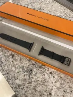 新品未使用品 エルメス Apple Watchレザーベルト41mm ブラック