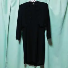 桂由美 ブラックフォーマル 高級喪服 礼服 ワンピーススーツ フラワー お花