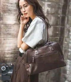 新品✨PAGEBOY ページボーイ　2WAYボストンバッグ　ブラウン　合皮