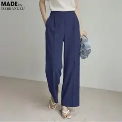 【新品】ダークエンジェル　ピンタック入りストレッチワイドパンツ　センタープレス