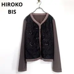 『HIROKO BIS』ヒロコビス(11)長袖 カーディガン 花柄 スパンコール