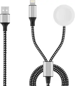2in1 Apple Watch 充電器 急速充電 1.2m 2台同時充電