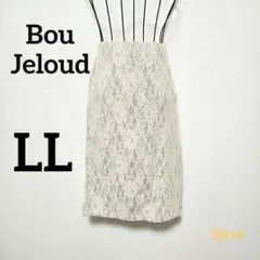 未使用新品タグ付きBou Jeloudアイボリー花柄レーススカートLL
