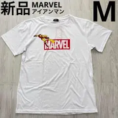 MARVELマーベル　アイアンマン　半袖Tシャツ　ロゴ　白ホワイト　Mサイズ新品