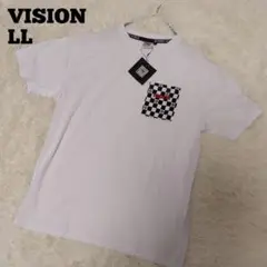 VISION タグ付き 胸ポケット Tシャツ LL ホワイト