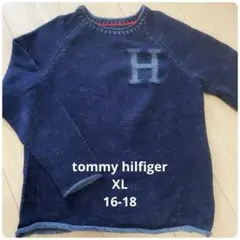 TOMMY HILFIGER コットンセーター XL Y16-18 ネイビー