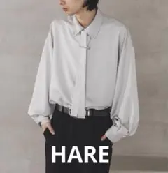 新品タグ付 HARE シルバーパーツツキボウタイシャツ グレー