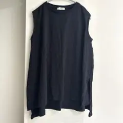 Linoluce リノルーチェ しまむら　ノースリーブ　トップス　ブラック　黒