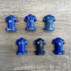 サッカー日本代表 歴代ユニフォーム 胸像マグネットフィギュア（6種）