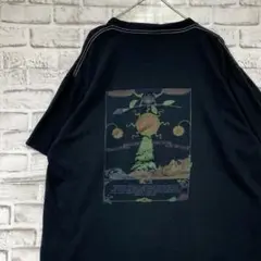 USA製90sヴィンテージTシャツ！シングルステッチ　ブラック半袖古着XL716