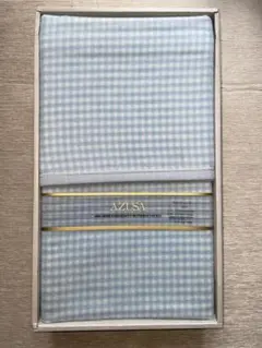 AZUSA 水色チェック ダブルサイズ