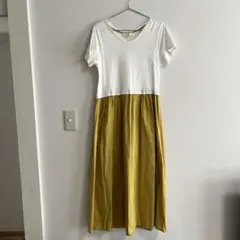 【B:MING by beams】ドッキングワンピース　イエロー