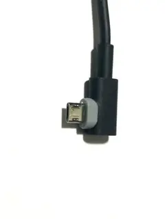 送料込み L型マイクロUSBケーブル 30cmのブラック動作確認済