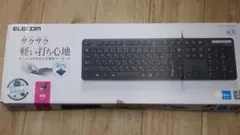 ELECOM TK-FCM108KBK 有線キーボード 薄型 静音 360