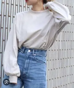 tiptop ハイネックボリューム袖ロンＴ