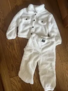 ホワイトフリースジャケット＆パンツセット