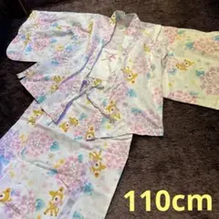 サンリオ　あじさい×バンビ柄　サンドレス 甚平