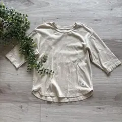 GENE ベージュ 五分袖 Tシャツ L☆
