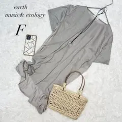 アースミュージックアンドエコロジー/ブラウス/半袖/チュニック/F/美品✨️
