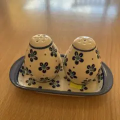 ［新品］Polish Pottery ポーリッシュポタリー 調味料入れセット