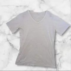 CHOCOLATE チョコレート　ホワイト Vネック Tシャツ　シンプル　F