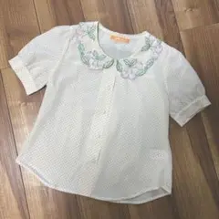 サクランボ　半袖　ブラウス