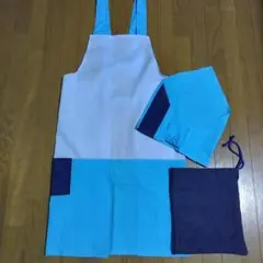 値下げしました。新品　140〜160 キッズエプロン&三角巾