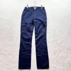 【キューブシュガー】Ｓ 紺 パンツ カーゴ スリム コットン生地 美品