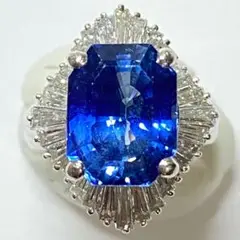 サファイア ダイヤモンド リング ロイヤルブルー 7.32ct 非加熱可能性