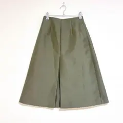 イエナ　ロングスカート　カーキ　34 XS 薄手　シンプル　ポリエステル100％