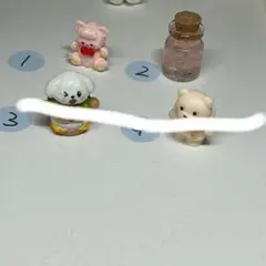 ホワイトクマ 食べ物モチーフ ミニチュア