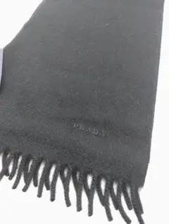 【新品】カシミヤ フリンジマフラー プラダ ブラック