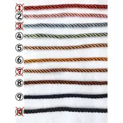 【新品未使用】太さ 5mm×全長 5m 光沢がある ツイストコード レーヨン30