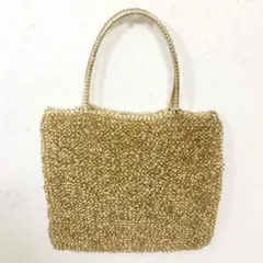 【極美品】アンテプリマ シャンパンゴールド ワイヤーバッグ A4可 ハンドバッグ