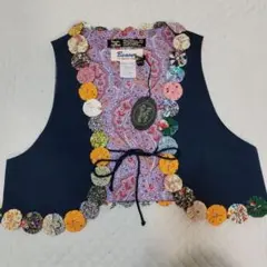 花とギター　ヨーヨーキルトベスト
