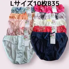 Lサイズ　ショーツ10枚セットB35　レディース　パンツ　 トリコットショーツ