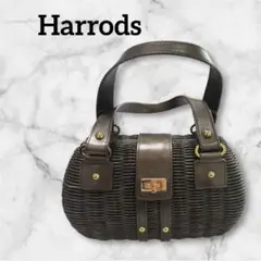 【ハロッズ】カゴバッグ ハンドバッグ ラタン レザー ワンショルダー 美品 2025年最新】Harrods レディース かごバッグの人気アイテム