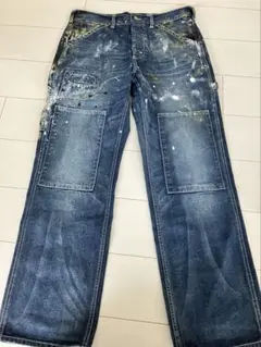 atmos × COOK HANDMADE PAINT DENIM MULTI